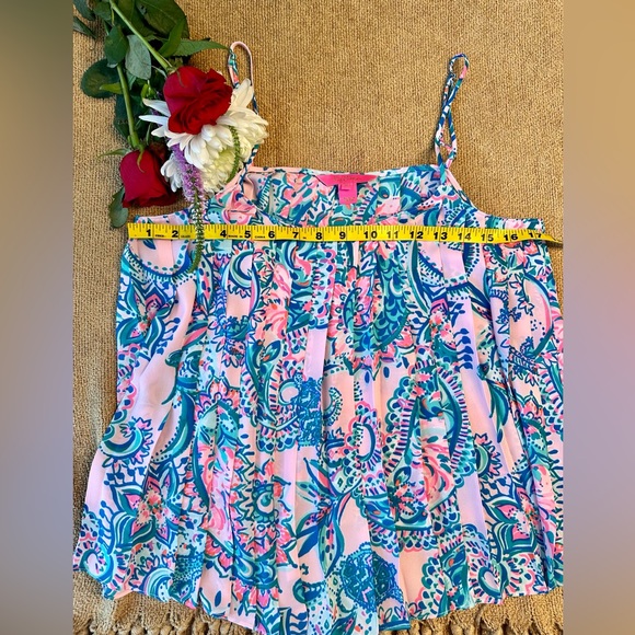 NWOT- Lilly Pulitzer Pleated Swing Tank, size Med - Picture 5 of 6